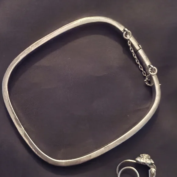 925 ND Square Bracelet and clip on earrings. Vintage!! - Picture 1 of 3